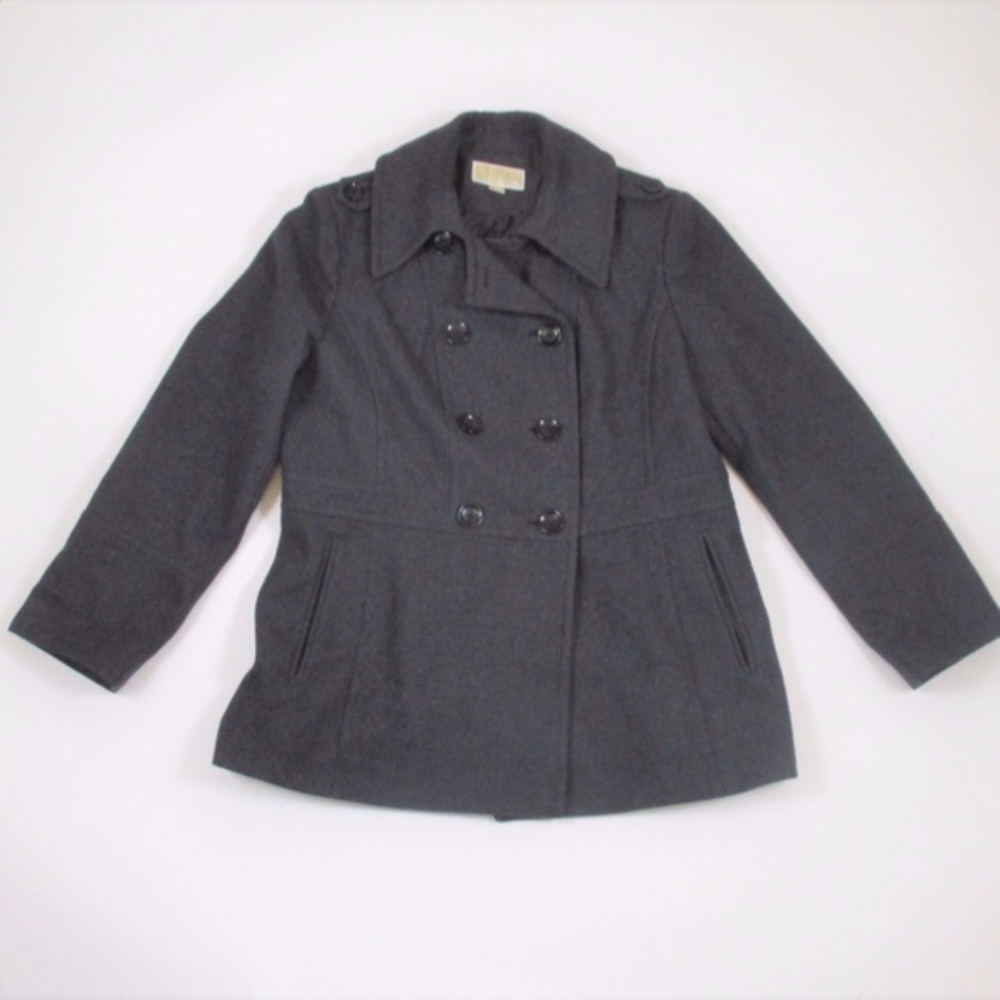 Michael Kors Charcoal Ladies Pea Coat XL NWT